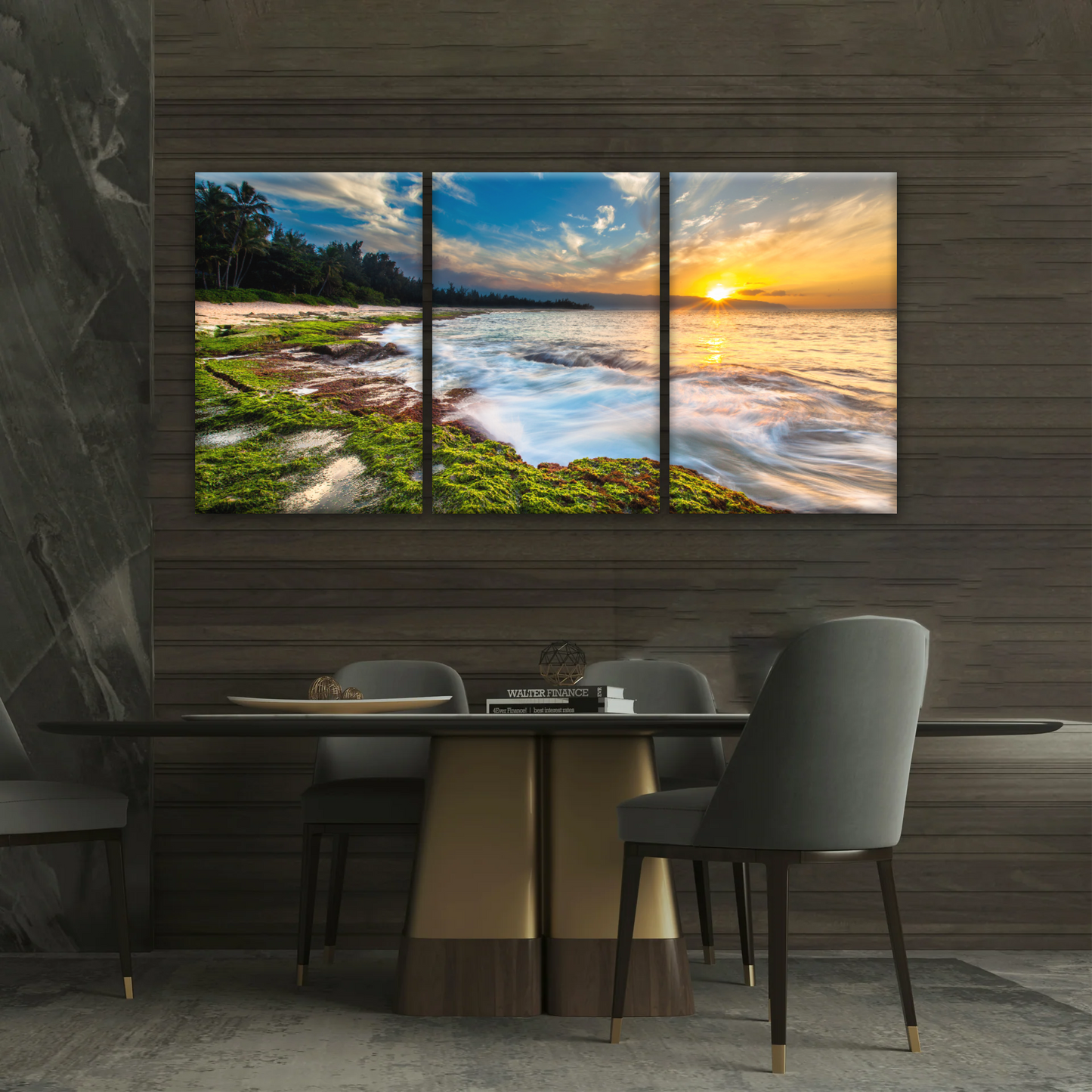 Sunset Over Maui Beach In Hawaii Canvas Picture Prints