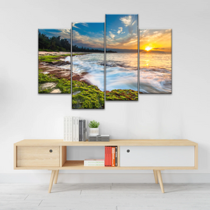 Sunset Over Maui Beach In Hawaii Canvas Picture Prints