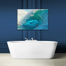 Load image into Gallery viewer, Giant Wave Ocean Surfing for Beginners Wall Art