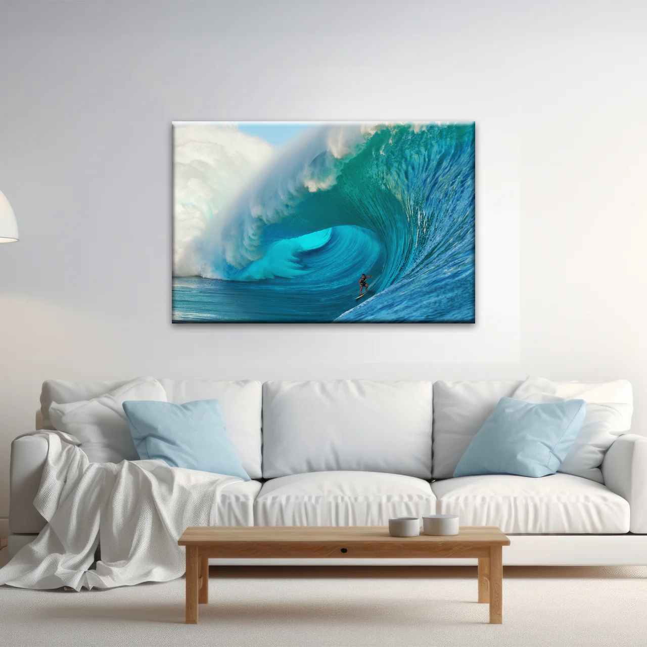 Giant Wave Ocean Surfing for Beginners Wall Art