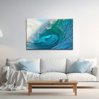 Giant Wave Ocean Surfing for Beginners Wall Art