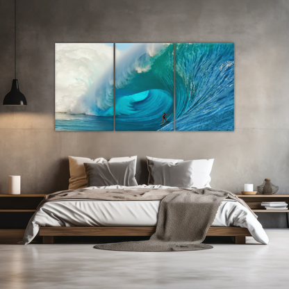Giant Wave Ocean Surfing for Beginners Wall Art