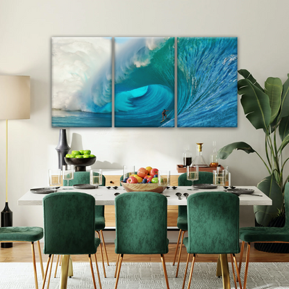 Giant Wave Ocean Surfing for Beginners Wall Art