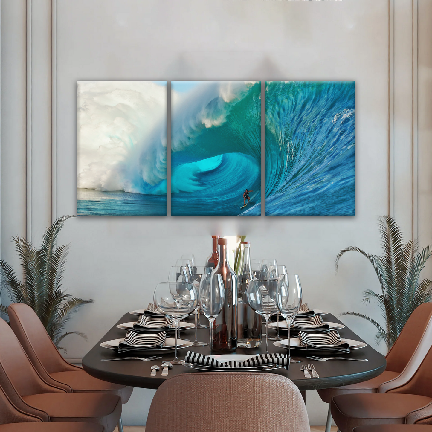 Giant Wave Ocean Surfing for Beginners Wall Art