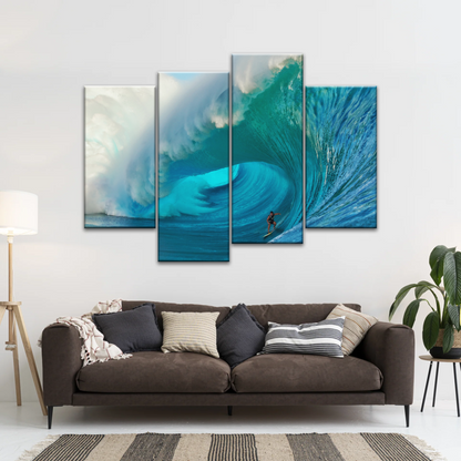 Giant Wave Ocean Surfing for Beginners Wall Art