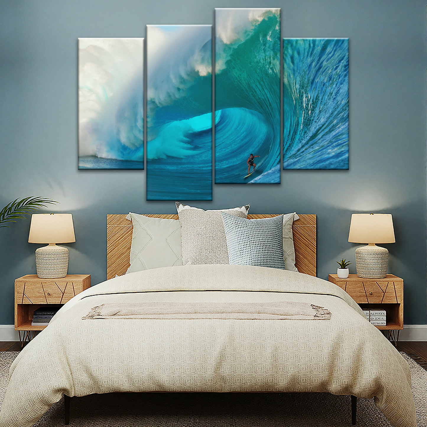 Giant Wave Ocean Surfing for Beginners Wall Art