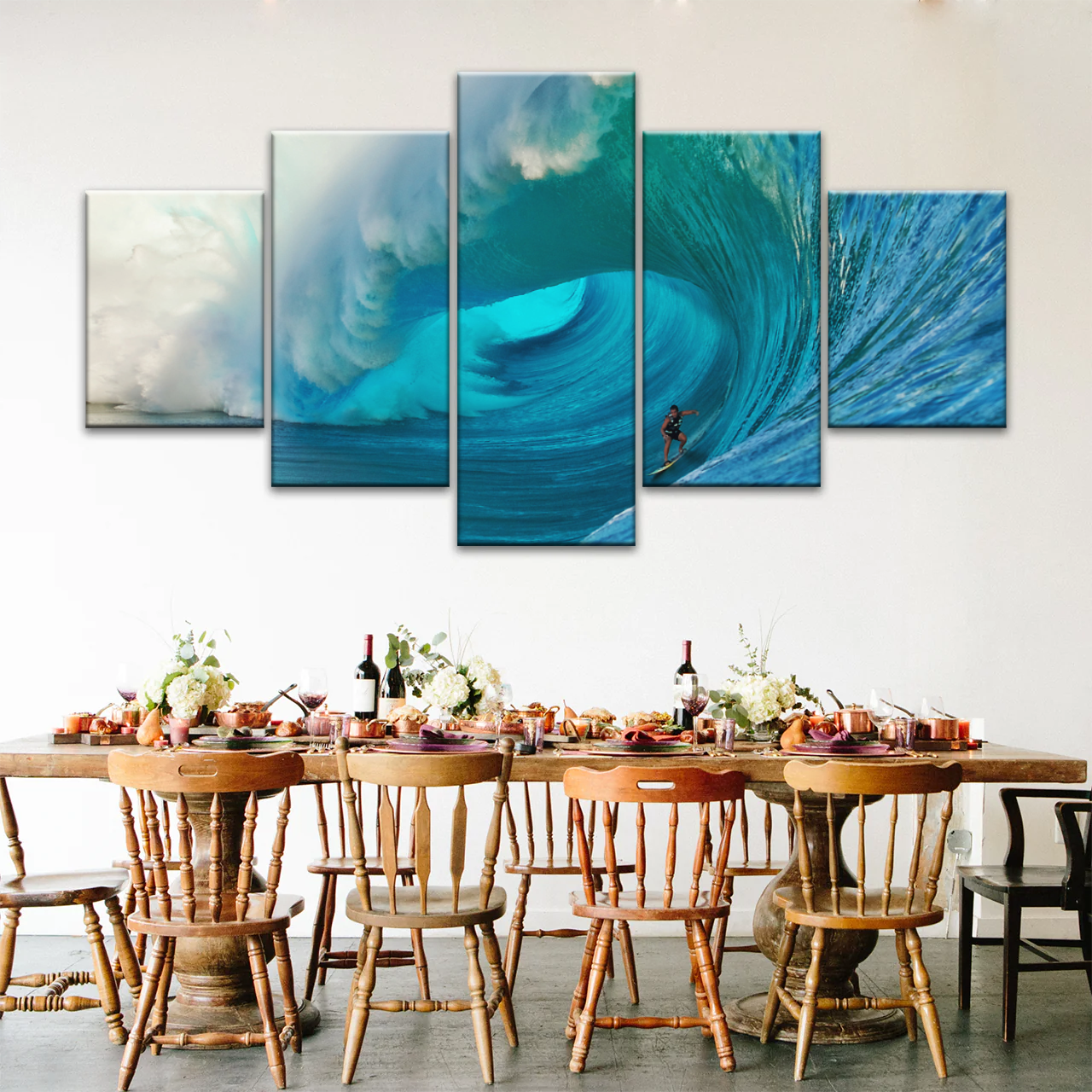 Giant Wave Ocean Surfing for Beginners Wall Art