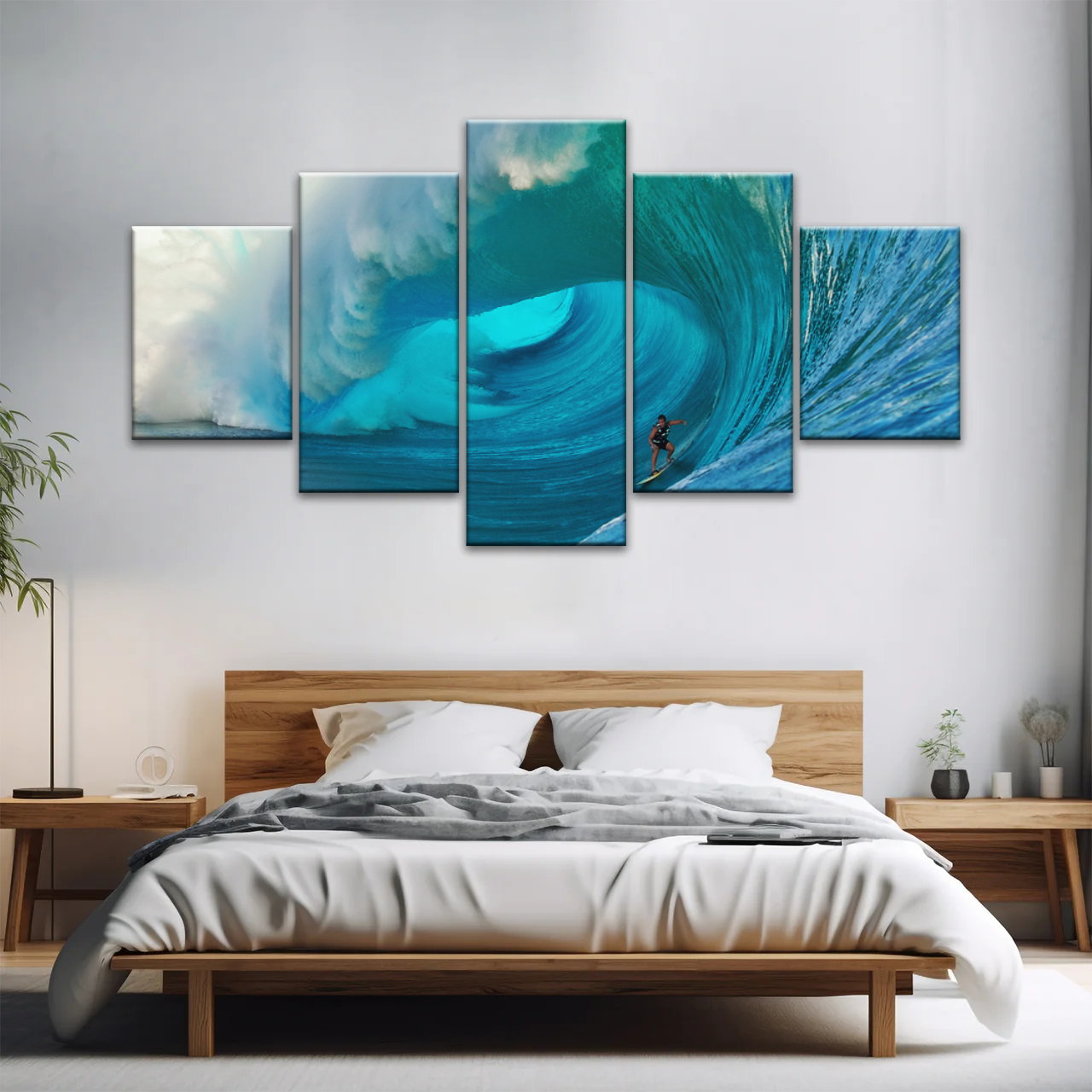 Giant Wave Ocean Surfing for Beginners Wall Art
