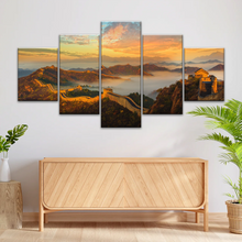 Load image into Gallery viewer, Sunrise Landscape The Golden Mountain Great Wall In Jinshanling China Wall Art