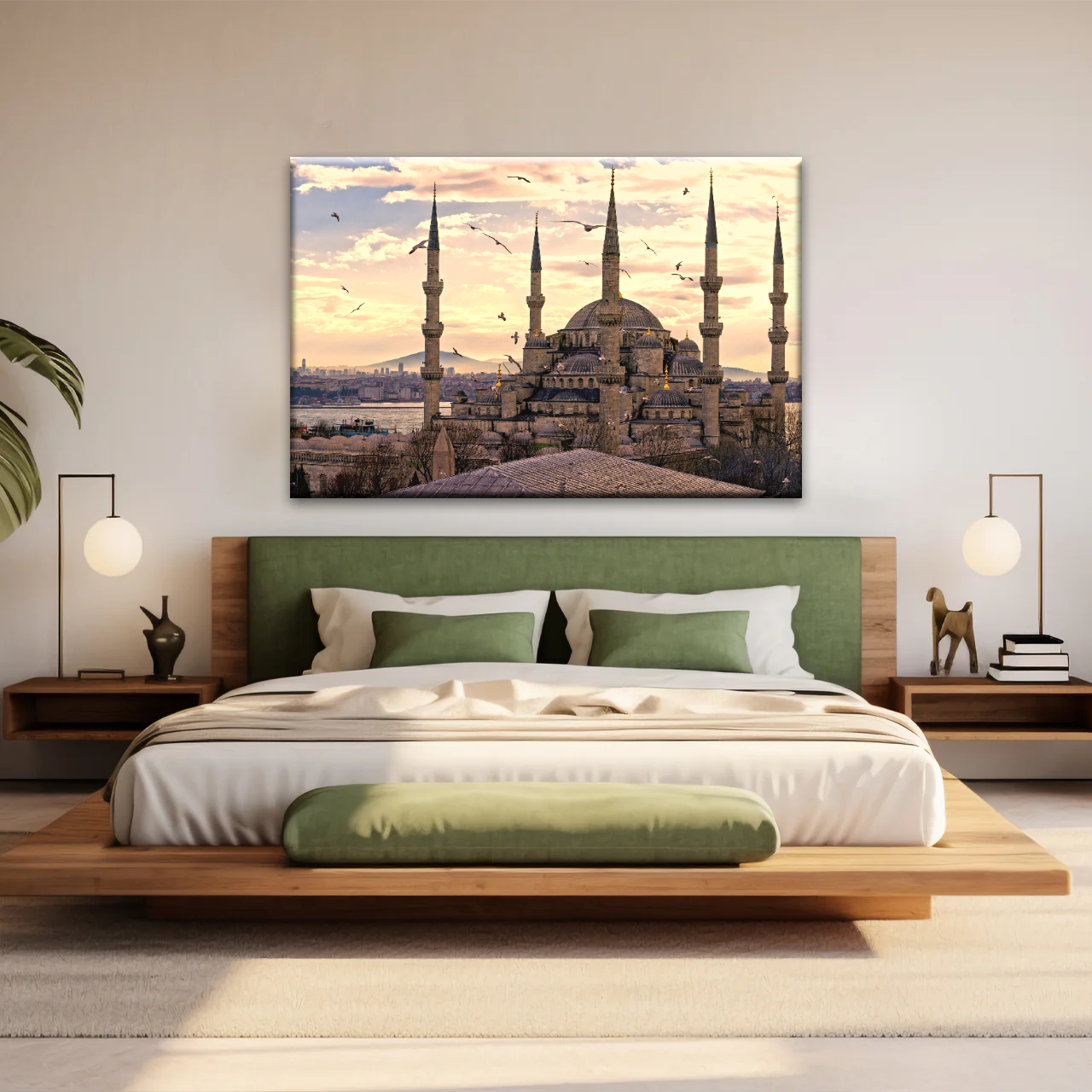 Historical Towers Of Sultan Ahmet Camii In Istanbul Turkey Canvas Prints Wall Art