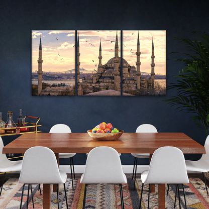 Historical Towers Of Sultan Ahmet Camii In Istanbul Turkey Canvas Prints Wall Art