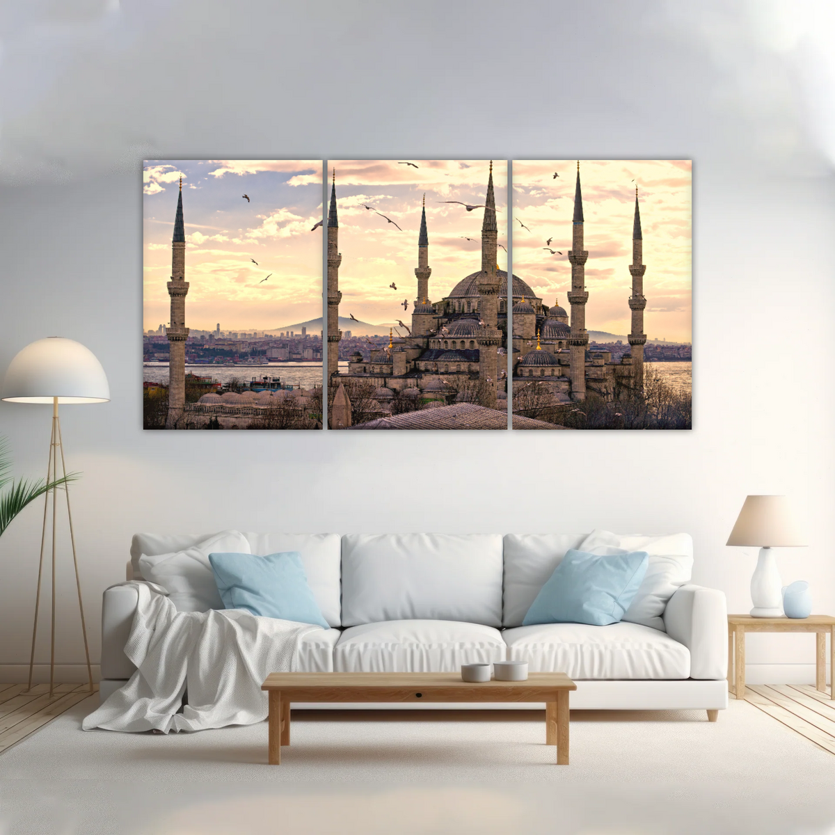 Historical Towers Of Sultan Ahmet Camii In Istanbul Turkey Canvas Prints Wall Art - Personalised Canvas Art