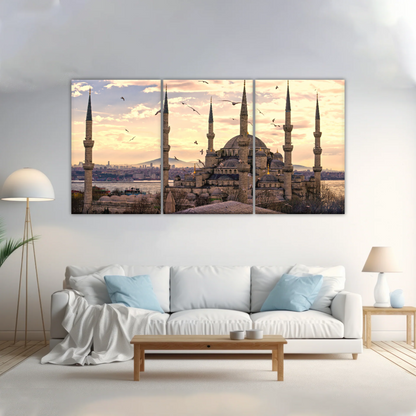 Historical Towers Of Sultan Ahmet Camii In Istanbul Turkey Canvas Prints Wall Art