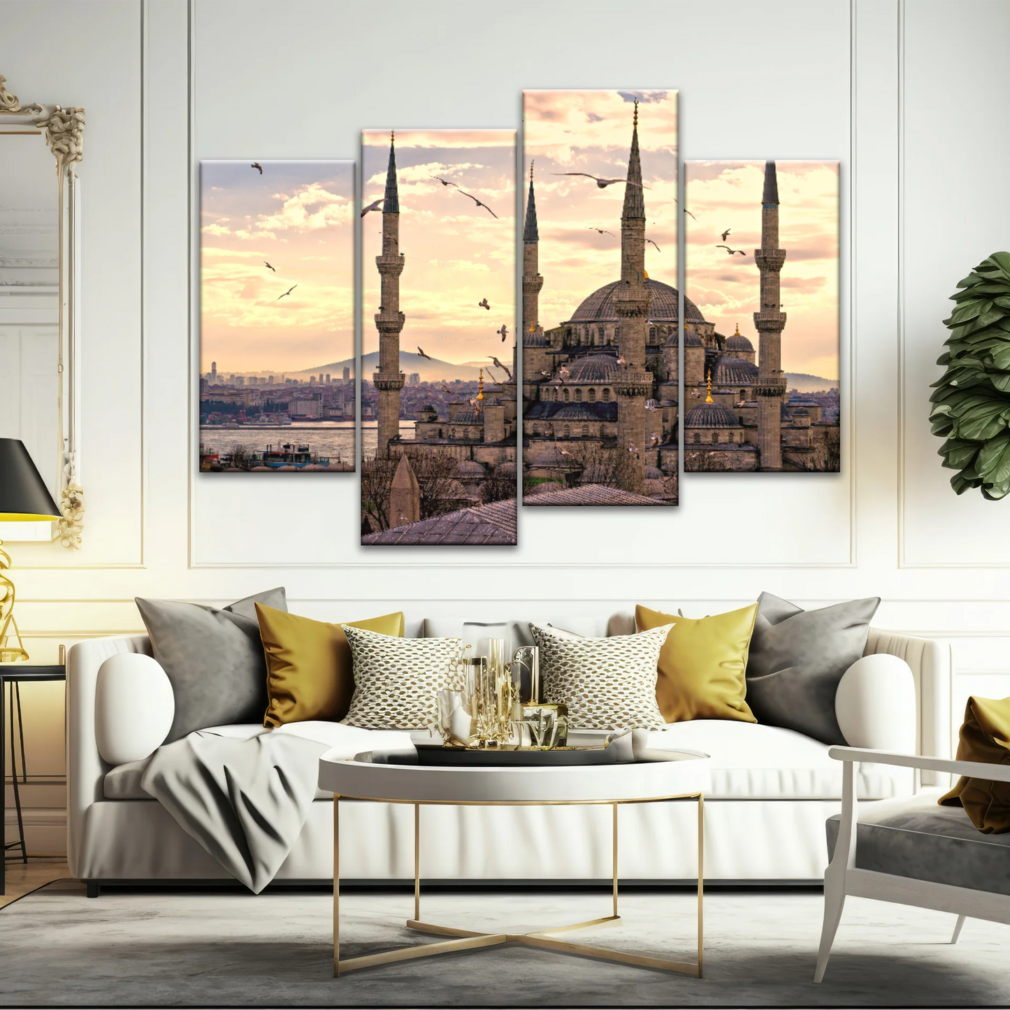 Historical Towers Of Sultan Ahmet Camii In Istanbul Turkey Canvas Prints Wall Art