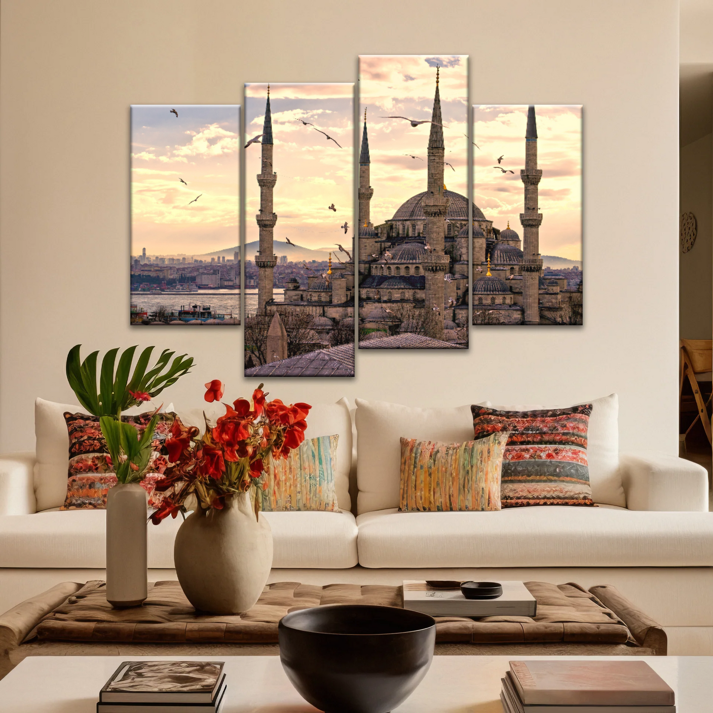Historical Towers Of Sultan Ahmet Camii In Istanbul Turkey Canvas Prints Wall Art