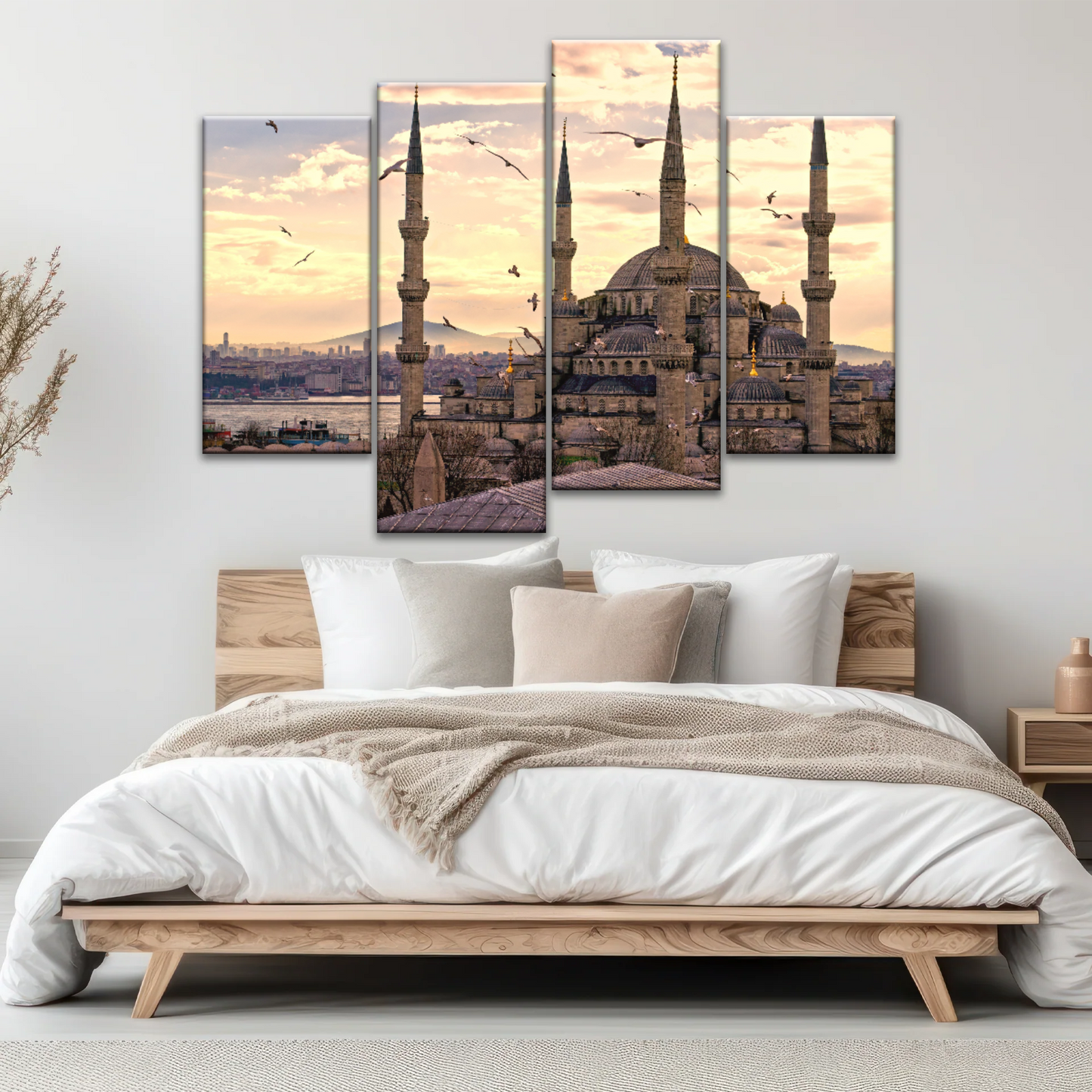 Historical Towers Of Sultan Ahmet Camii In Istanbul Turkey Canvas Prints Wall Art