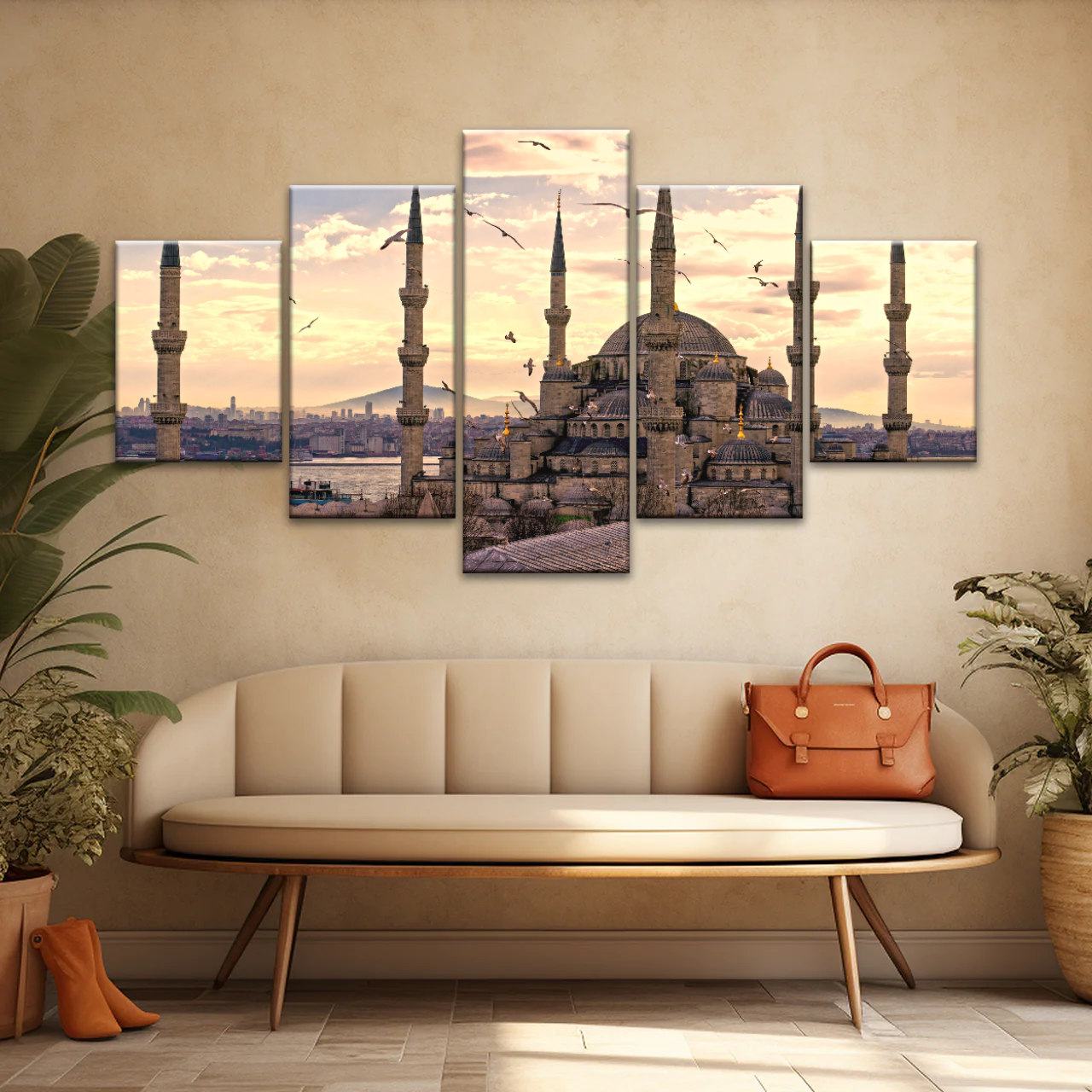 Historical Towers Of Sultan Ahmet Camii In Istanbul Turkey Canvas Prints Wall Art