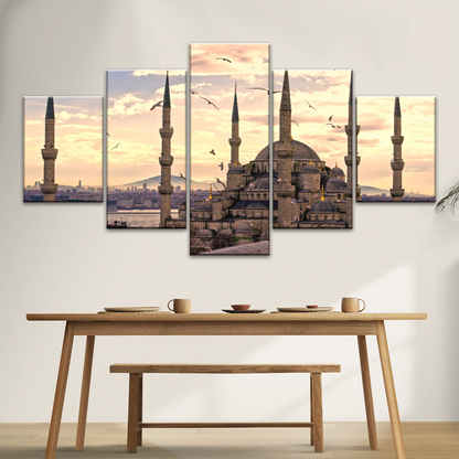 Historical Towers Of Sultan Ahmet Camii In Istanbul Turkey Canvas Prints Wall Art
