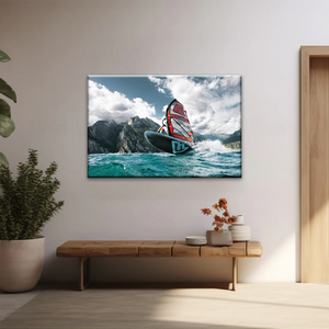 Windsurfing Lake Garda, Northern Italy Canvas Prints Of Photos