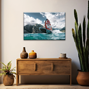 Windsurfing Lake Garda, Northern Italy Canvas Prints Of Photos