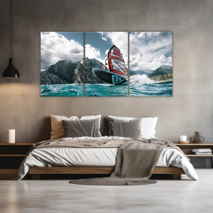 Windsurfing Lake Garda, Northern Italy Canvas Prints Of Photos