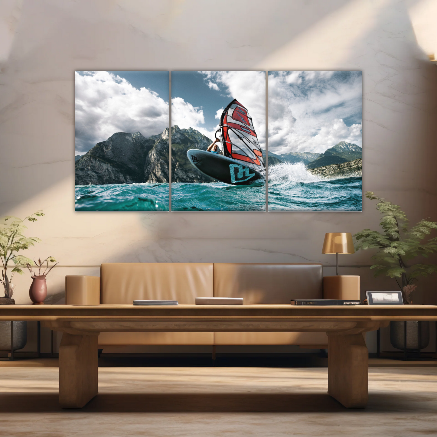 Windsurfing Lake Garda, Northern Italy Canvas Prints Of Photos
