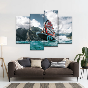 Windsurfing Lake Garda, Northern Italy Canvas Prints Of Photos