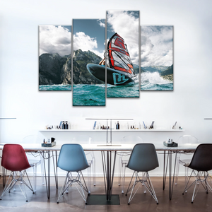 Windsurfing Lake Garda, Northern Italy Canvas Prints Of Photos