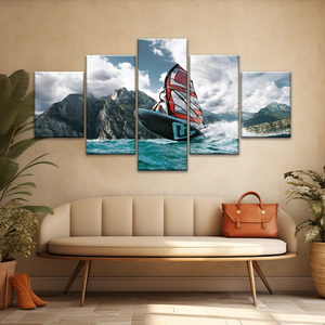 Windsurfing Lake Garda, Northern Italy Canvas Prints Of Photos