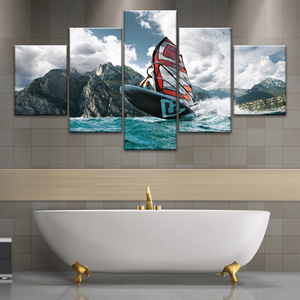 Windsurfing Lake Garda, Northern Italy Canvas Prints Of Photos