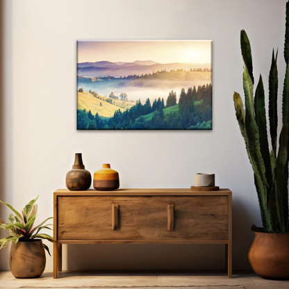 Nature Landscape Jungle Under Sunset Wall Art