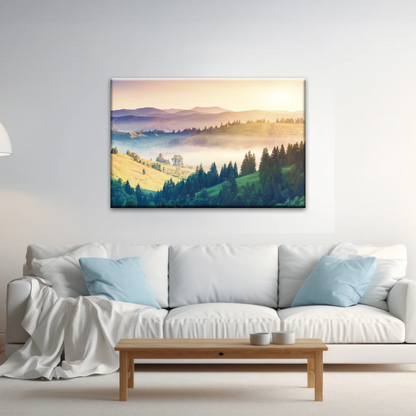 Nature Landscape Jungle Under Sunset Wall Art