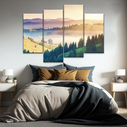 Nature Landscape Jungle Under Sunset Wall Art