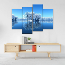 Load image into Gallery viewer, Snow-covered Trees on The Lake Wall Art