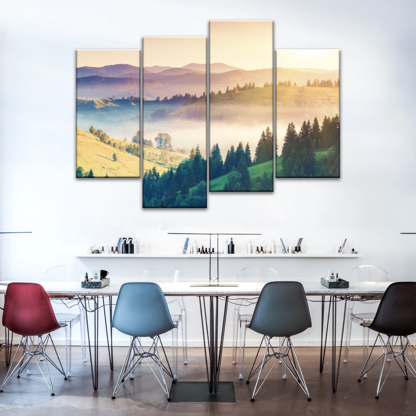 Nature Landscape Jungle Under Sunset Wall Art