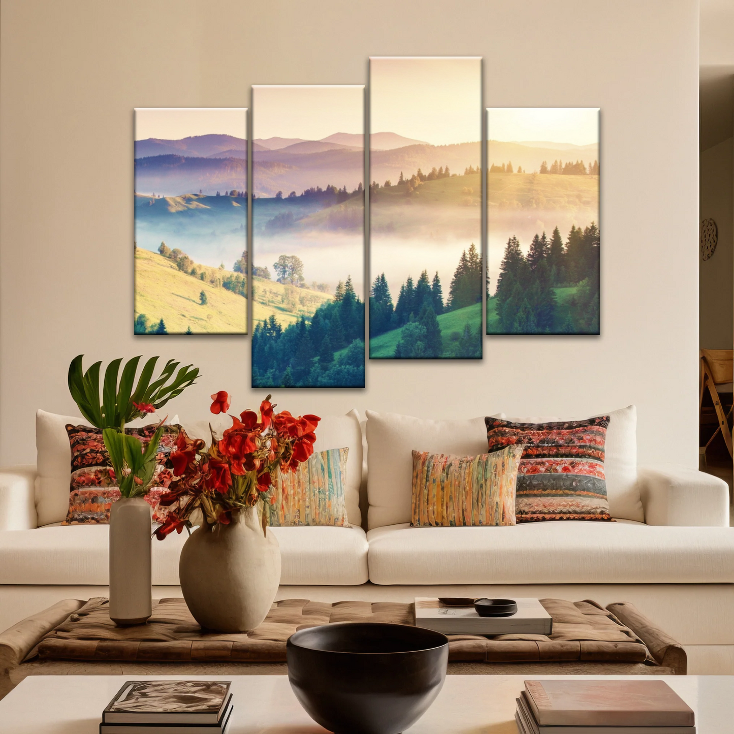 Nature Landscape Jungle Under Sunset Wall Art