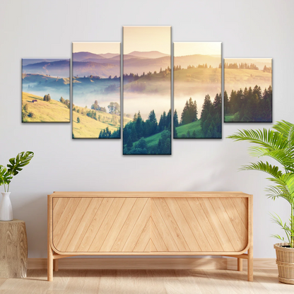 Nature Landscape Jungle Under Sunset Wall Art