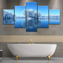 Load image into Gallery viewer, Snow-covered Trees on The Lake Wall Art