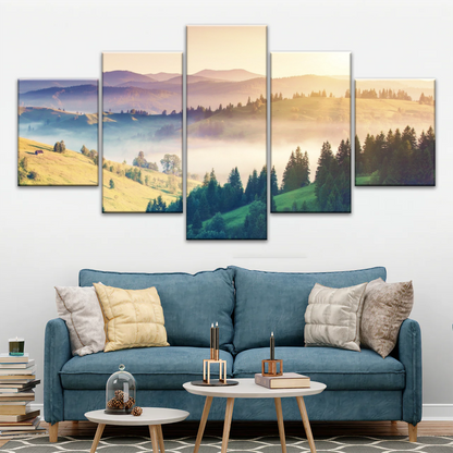Nature Landscape Jungle Under Sunset Wall Art