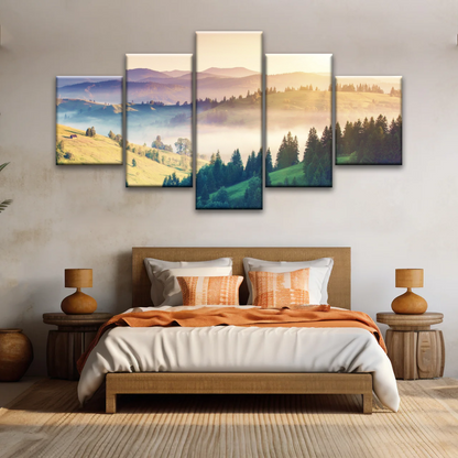 Nature Landscape Jungle Under Sunset Wall Art