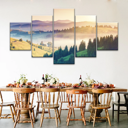 Nature Landscape Jungle Under Sunset Wall Art