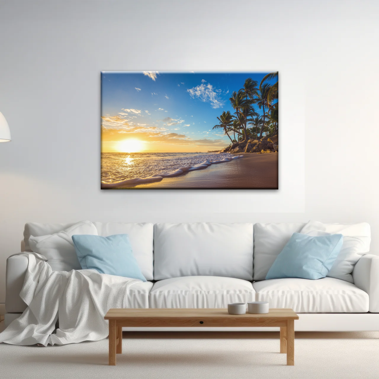 Beach In Summer Morning Canvas Picture Printing