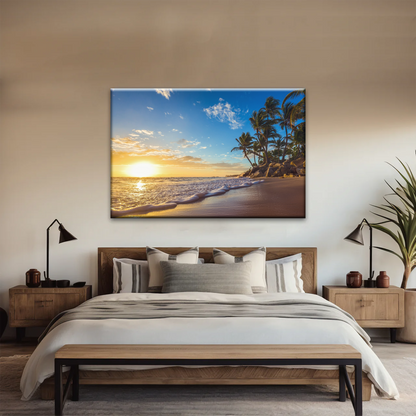 Beach In Summer Morning Canvas Picture Printing