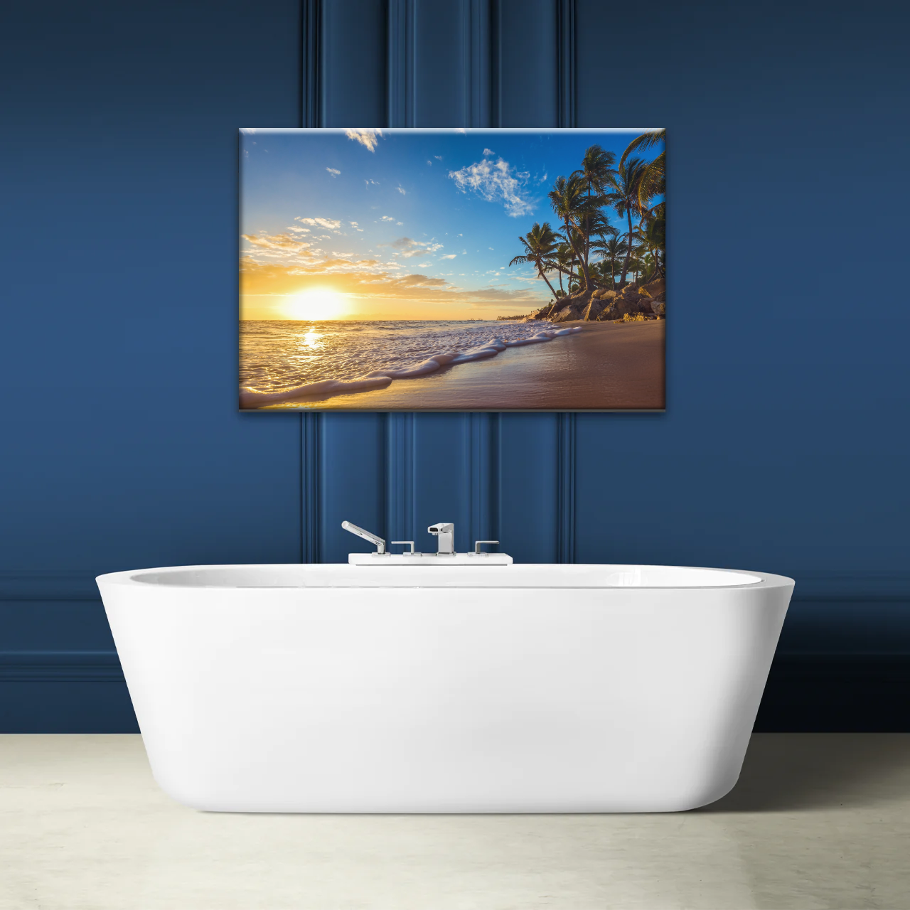 Beach In Summer Morning Canvas Picture Printing