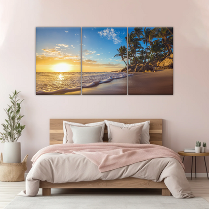 Beach In Summer Morning Canvas Picture Printing