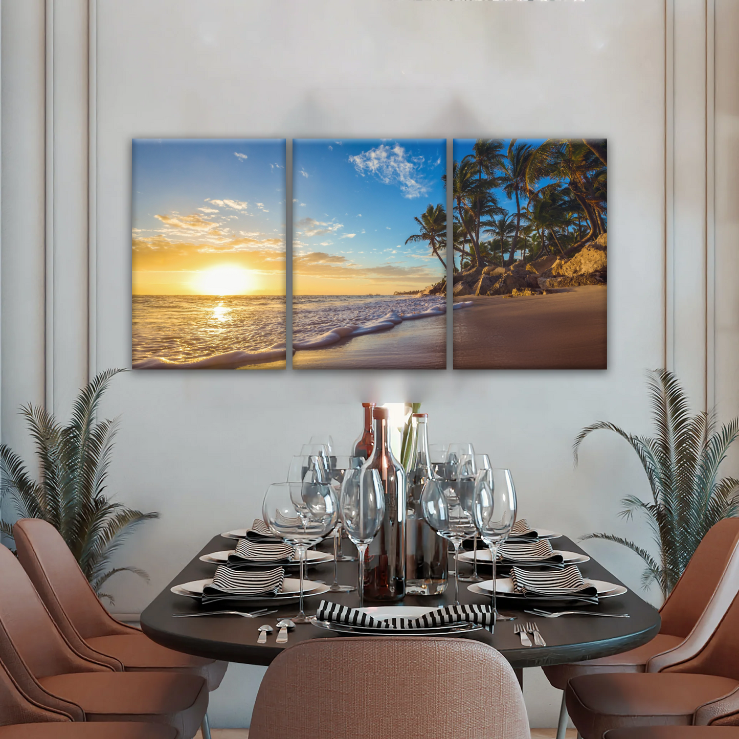 Beach In Summer Morning Canvas Picture Printing