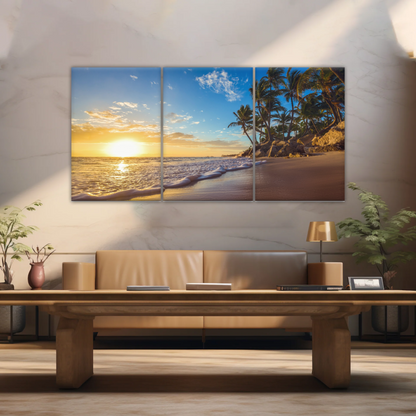 Beach In Summer Morning Canvas Picture Printing