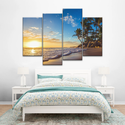 Beach In Summer Morning Canvas Picture Printing