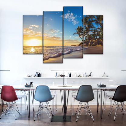 Beach In Summer Morning Canvas Picture Printing