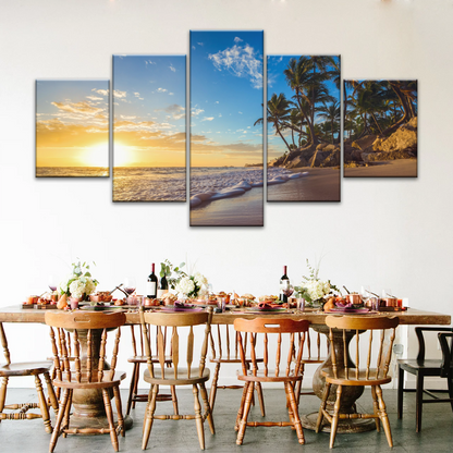 Beach In Summer Morning Canvas Picture Printing